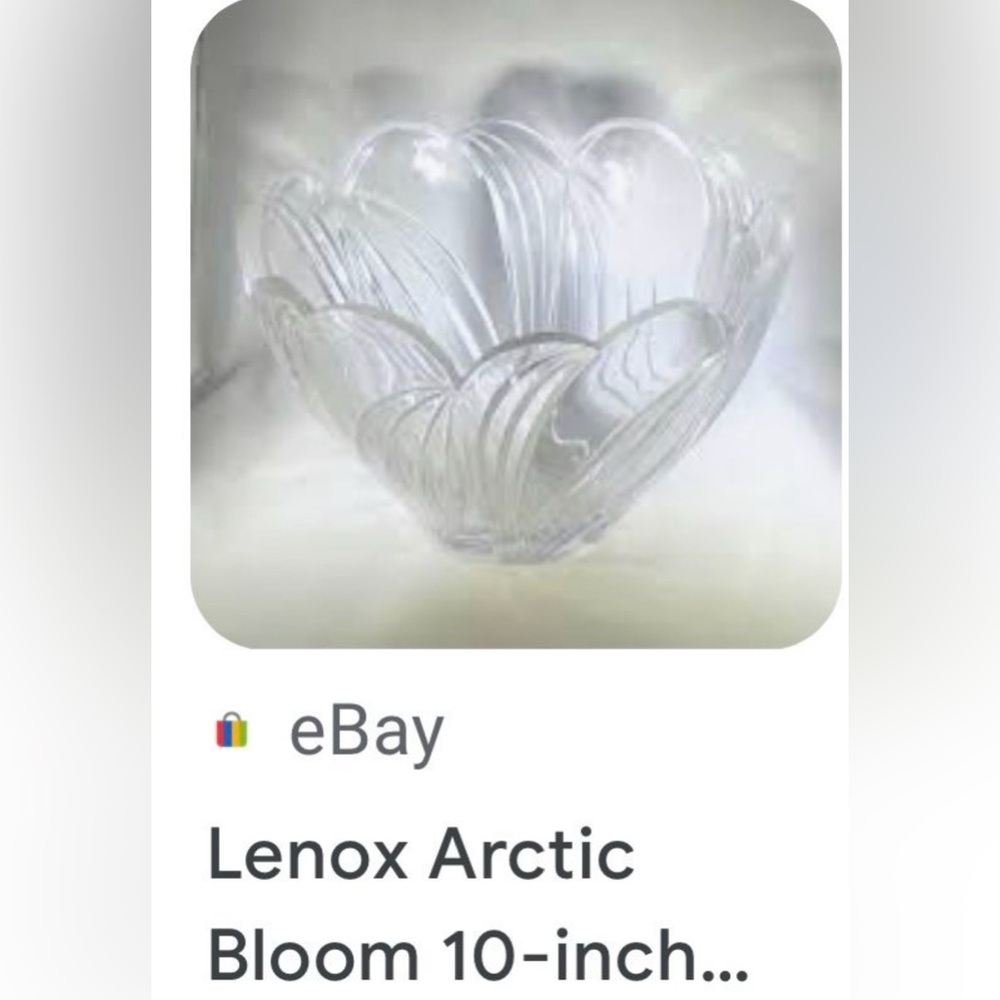 Lenox Elegant crystal lClear large accent Glass Bowl